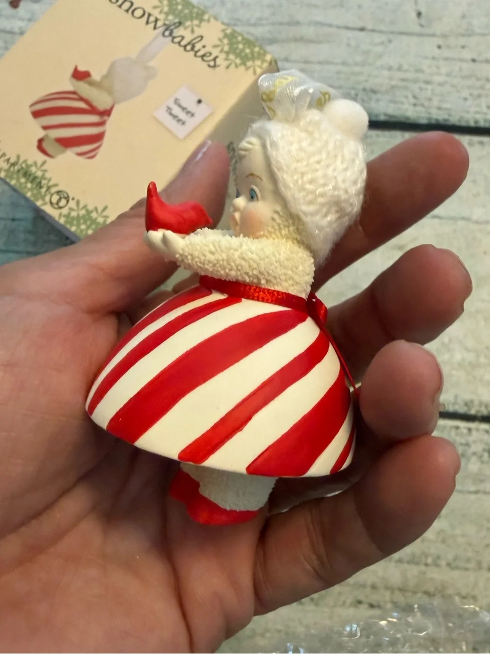 2017 Dept 56 Snowbabies sweet tweet ceramic ornament.